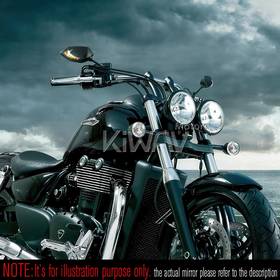 Lucifer carbon Two-tone LED sequential effect mirrors for Triumph 25mm handlebar and go-through mounts