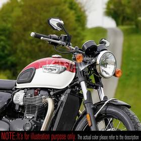 4Rizz white compatible with Triumph with 25mm handlebar and go-through mounts