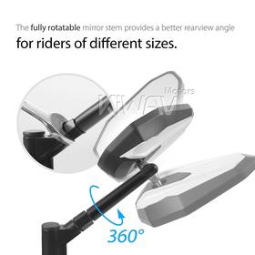 4Rizz white compatible with Triumph with 25mm handlebar and go-through mounts