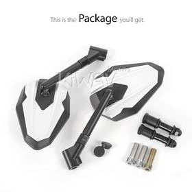 4Rizz white compatible with Triumph with 25mm handlebar and go-through mounts