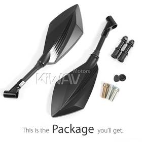 Deus carbon mirrors for Triumph 25mm handlebar and go-through mounts