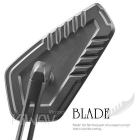 Blade black mirrors compatible with Triumph with 25mm handlebar and go-through mounts