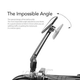 Blade black mirrors compatible with Triumph with 25mm handlebar and go-through mounts