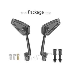 Blade black mirrors compatible with Triumph with 25mm handlebar and go-through mounts