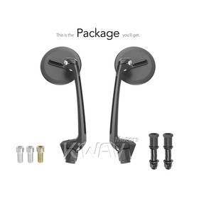 Ojo black mirrors compatible with Triumph with 25mm handlebar and go-through mounts