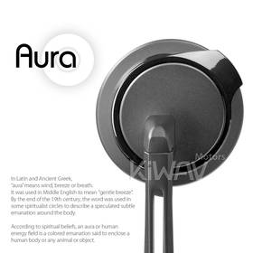 Aura black motorcycle mirrors compatible with Triumph 25mm handlebar and go-through mounts