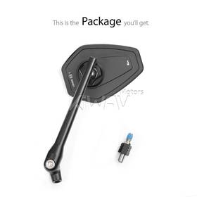 Blok black motorcycle mirror a piece compatible with most BMW