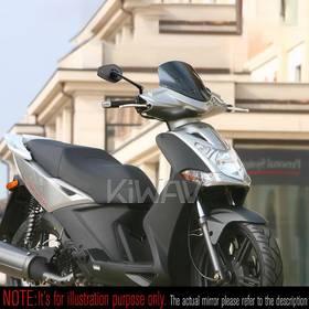 バイクミラー　ブロック　黒　片側　8mm逆ネジ　スクーターに汎用