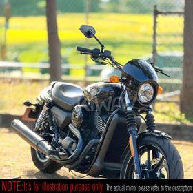 バイクミラー　ブロック　黒　片側　ハーレーStreet 500/750用