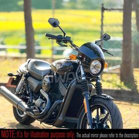 バイクミラー　ブロック　黒　左右セット　ハーレーStreet 500/750用