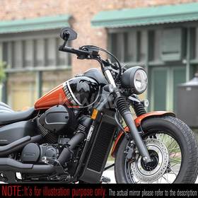 Blok black bar end mirrors a pair universal fit for 7/8" & 1"& 1-1/4" hollow handlebar