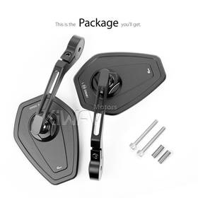 Blok black bar end mirrors a pair compatible with BMW M8 threaded handlebar