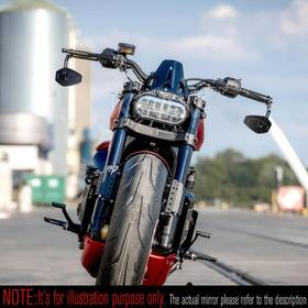 バーエンドミラー　ブロック　黒　左右セット　2021以降のハーレーSportster S Nightsterに取付可能