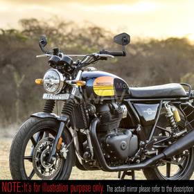 Blok black bar end mirrors a pair compatible with Royal Enfield Interceptor 650