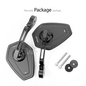 Blok black bar end mirrors a pair compatible with Royal Enfield Interceptor 650