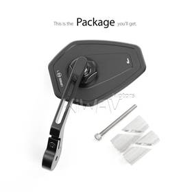 Blok black bar end mirror a piece universal fit for 1" &1-1/4" hollow handlebar