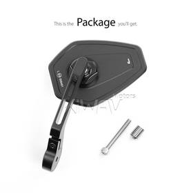Blok black bar end mirror a piece compatible with BMW M12 threaded handlebar