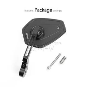 Blok black bar end mirror a piece compatible with BMW M10 threaded handlebar