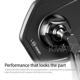 Blok black bar end mirror a piece compatible with Harley Davidson Sportster Dyna Softail XG street