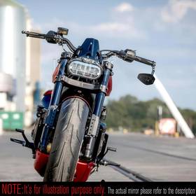 バーエンドミラー　ブロック　黒　片側　2021以降のハーレーSportster S Nightsterに取付可能