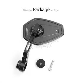 Blok black bar end mirror a piece compatible with Moto Guzzi motorcycles