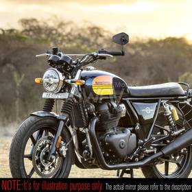 バーエンドミラー　ブロック　黒　片側　ロイヤルエンフィールド Interceptor 650用