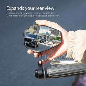 Blok black bar end mirror a piece compatible with Triumph water-cooled motorcycles