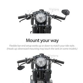 Blok black bar end mirror a piece compatible with Triumph water-cooled motorcycles