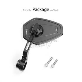 Blok black bar end mirror a piece compatible with Triumph water-cooled motorcycles