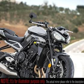 Blok black bar end mirror a piece compatible with Triumph air-cooled models