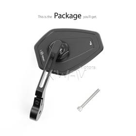 Blok black bar end mirror a piece for M6 threaded handlebars