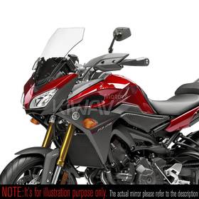 バイクミラー　マンバX　光沢仕上げカーボンファイバー　片側　10mm逆ネジ　汎用