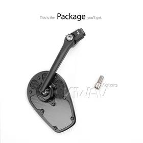 MambaX glossy carbon fiber motorcycle mirror 10mm 1.5 pitch a piece compatible with most BMW