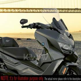 バーエンドミラー　マンバX　光沢仕上げカーボンファイバー　左右セット　8mmネジ式　BMWに適用