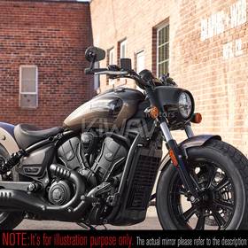 バーエンドミラー　マンバX　光沢仕上げカーボンファイバー　片側　Indian Scout Bobberに適用