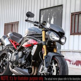 MambaX glossy carbon fiber bar end mirror a piece compatible with Triumph water-cooled motorcycles