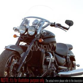 MambaX glossy carbon fiber bar end mirror a piece compatible with Triumph air-cooled models
