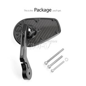 MambaX glossy carbon fiber bar end mirror a piece compatible with Triumph air-cooled models