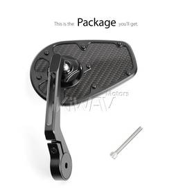 MambaX glossy carbon fiber bar end mirror a piece for M6 threaded handlebars