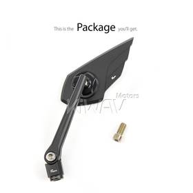 Wisp black mirror 10mm reverse threaded LH