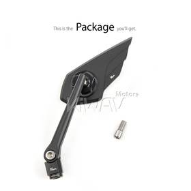 Wisp black mirror 10mm 1.5 pitch LH compatible with most BMW