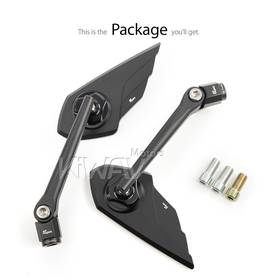Wisp black mirrors universal fit for 10mm threaded a pair
