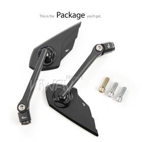 Wisp black mirrors universal fit for 8mm threaded a pair