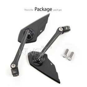 Wisp black mirrors a pair compatible with Harley Davidson Street 500/750