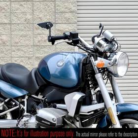 Wisp black bar end mirrors a pair compatible with BMW M8 threaded handlebar