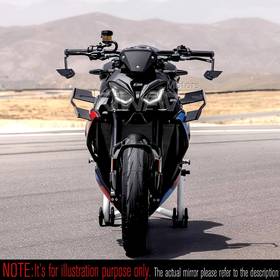 Wisp black bar end mirrors a pair compatible with BMW M10 threaded handlebar