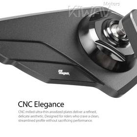 Wisp black bar end mirrors a pair compatible with Harley Davidson Sportster Dyna Softail XG street