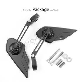 Wisp black bar end mirrors a pair compatible with Indian Scout Bobber