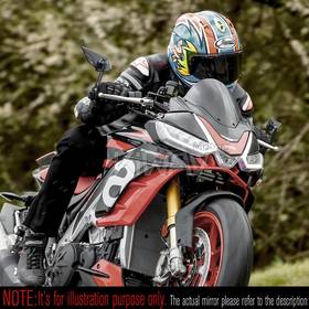Wisp black bar end mirrors a pair compatible with Moto Guzzi motorcycles