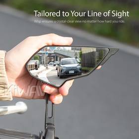 Wisp black bar end mirrors a pair compatible with Moto Guzzi motorcycles